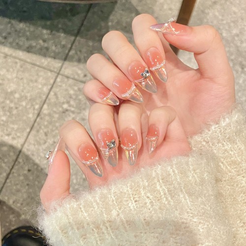 Fashion Medium Handmade Press-On Nails For Women BVNM-91