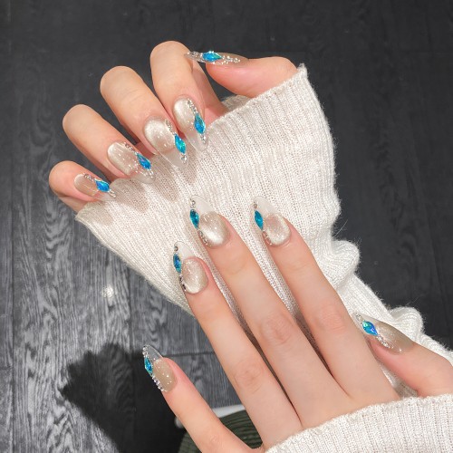 Fashion Medium Handmade Press-On Nails For Women BVNM-92