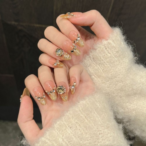 Fashion Medium Handmade Press-On Nails For Women BVNM-96