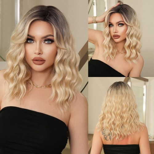 Fashion Medium Synthetic Wigs For Women SLDMH-01