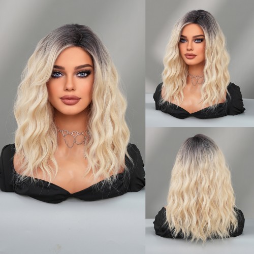 Fashion Medium Synthetic Wigs For Women SLDMH-01