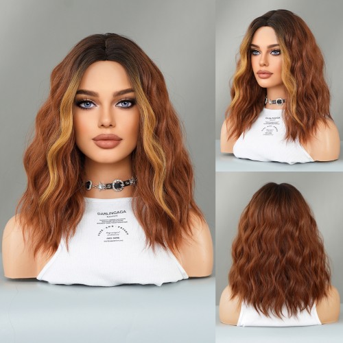 Fashion Medium Synthetic Wigs For Women SLDMH-04