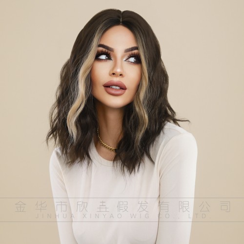 Fashion Medium Synthetic Wigs For Women SLDMH-04