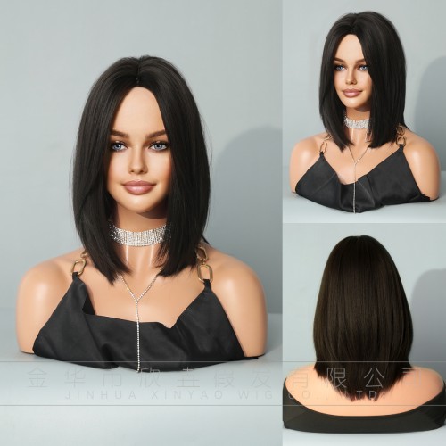 Fashion Medium Synthetic Wigs For Women SLDMH-07