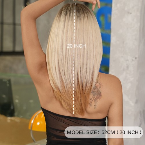 Fashion Medium Synthetic Wigs For Women SLDMH-08