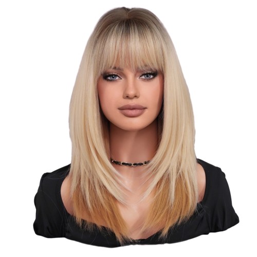 Fashion Medium Synthetic Wigs For Women SLDMH-08