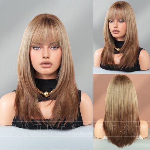 Fashion Medium Synthetic Wigs For Women SLDMH-08