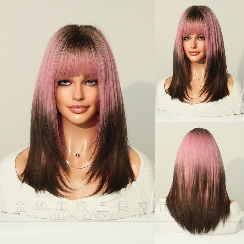 Fashion Medium Synthetic Wigs For Women SLDMH-08 