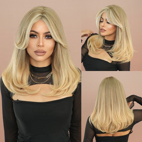 Fashion Medium Synthetic Wigs For Women SLDMH-09