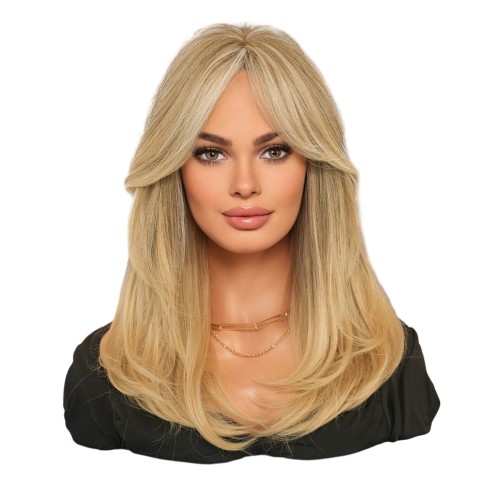 Fashion Medium Synthetic Wigs For Women SLDMH-09