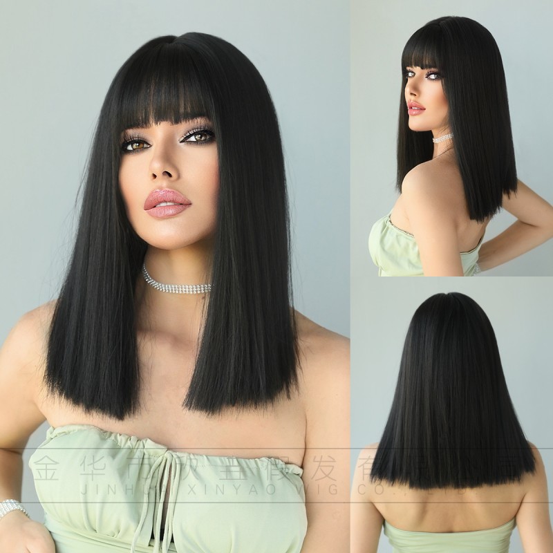 Fashion Medium Synthetic Wigs For Women SLDMH-12 