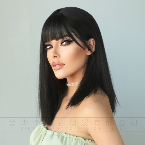 Fashion Medium Synthetic Wigs For Women SLDMH-12