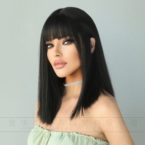 Fashion Medium Synthetic Wigs For Women SLDMH-12