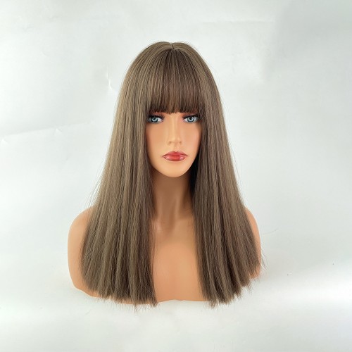 Fashion Medium Synthetic Wigs For Women SLDMH-12