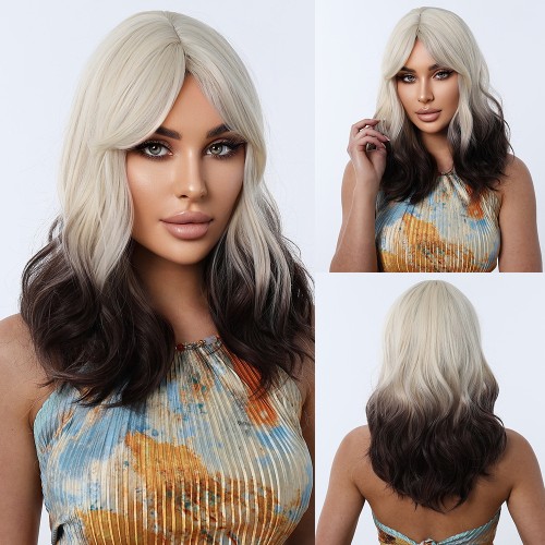 Fashion Medium Synthetic Wigs For Women SLDMH-19