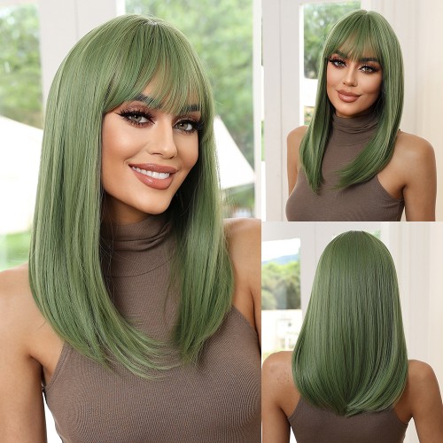 Fashion Medium Synthetic Wigs For Women SLDMH-21