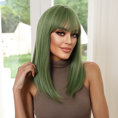 Fashion Medium Synthetic Wigs For Women SLDMH-21