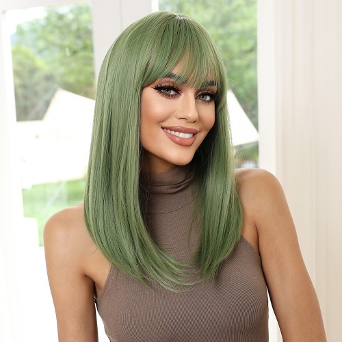 Fashion Medium Synthetic Wigs For Women SLDMH-21