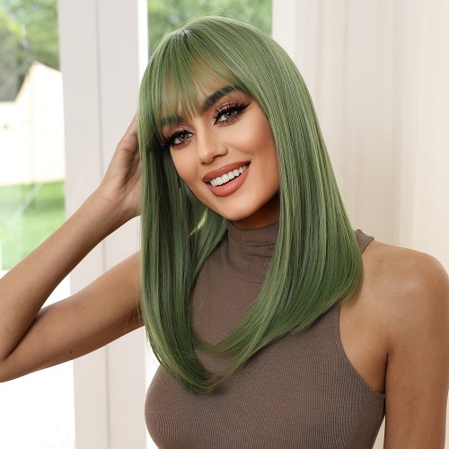 Fashion Medium Synthetic Wigs For Women SLDMH-21