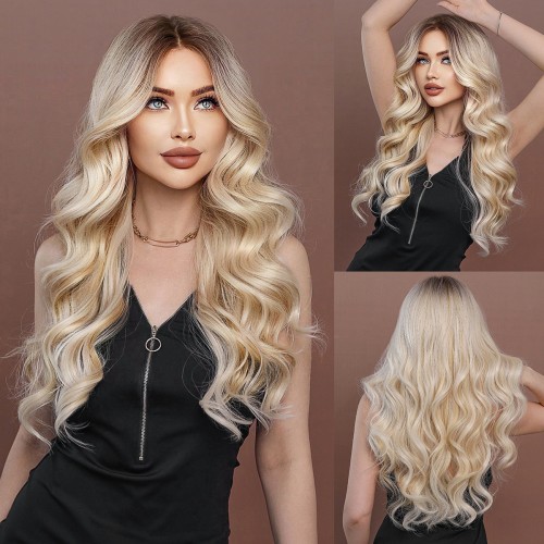 Fashion Long Lace Front Synthetic Wigs For Women SLDNA-04