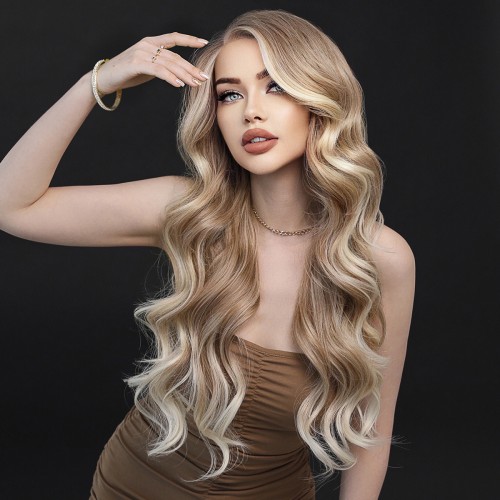 Fashion Long Lace Front Synthetic Wigs For Women SLDNA-06