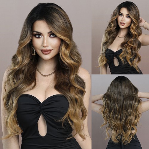 Fashion Long Lace Front Synthetic Wigs For Women SLDNA-07