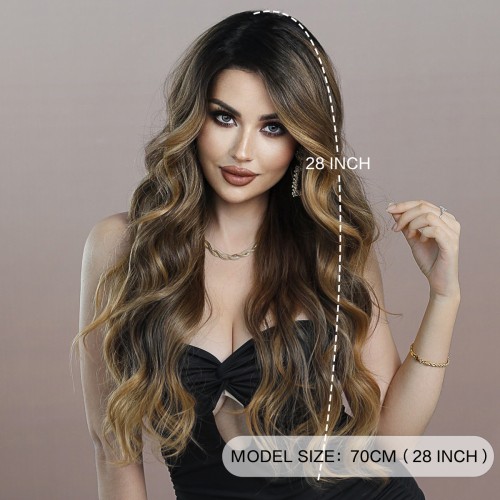 Fashion Long Lace Front Synthetic Wigs For Women SLDNA-07