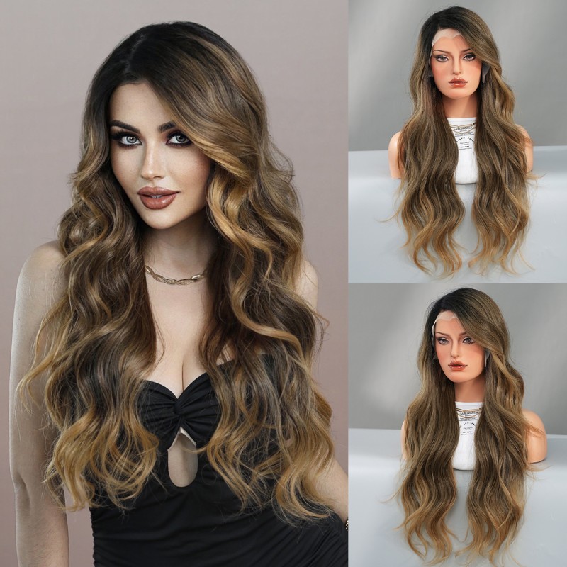 Fashion Long Lace Front Synthetic Wigs For Women SLDNA-07 