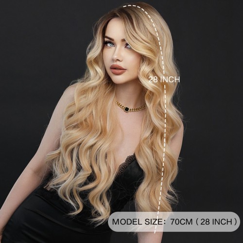 Fashion Long Lace Front Synthetic Wigs For Women SLDNA-09