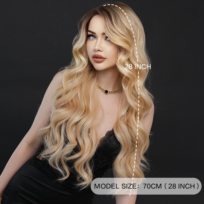 Fashion Long Lace Front Synthetic Wigs For Women SLDNA-09 