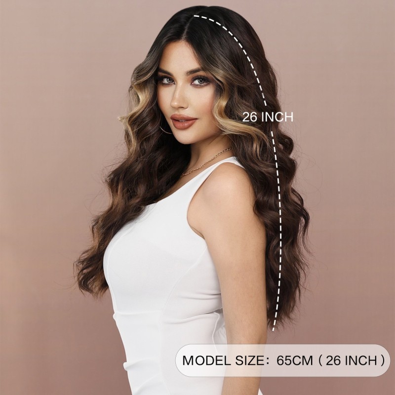 Fashion Long Lace Front Synthetic Wigs For Women SLDNA-19 