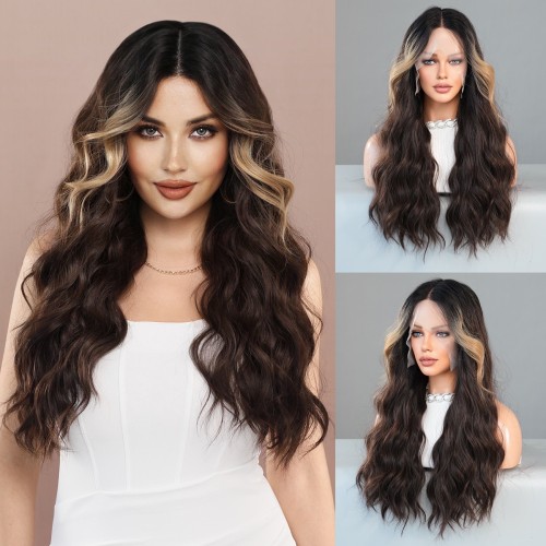 Fashion Long Lace Front Synthetic Wigs For Women SLDNA-19