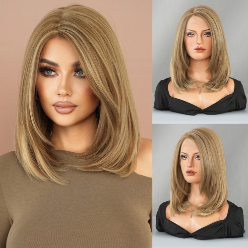 Fashion Medium Lace Front Synthetic Wigs For Women SLDNA-33