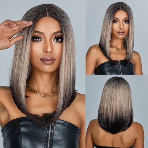 Fashion Medium Lace Front Synthetic Wigs For Women SLDNA-34